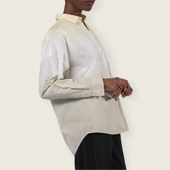 NWOT | ATM | Ombré Poplin Button Down Shirt | Yellow | Large - Picture 5 of 16